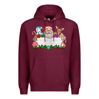 Burgundy custom name christmas Premium Hoodie - texasbilliewilder