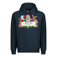 Navy custom name christmas Premium Hoodie - texasbilliewilder