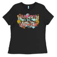 Black queen of the kitchen Ladies Tee - Zillion Design Studio