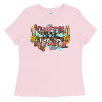 Bubblegum Pink queen of the kitchen Ladies Tee - Zillion Design Studio
