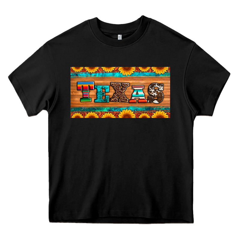 Texas Sunflowers License Plate Heavy Core Tee by Artiststas | Teevron