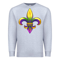 Heather Grey mardi gras Premium Sweatshirt - RanaPortraitStore