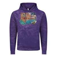 Cloud Purple Leopard Wood Cowhide Pattern Mixed Western Frame Vintage Hoodie - Bettercallsaul