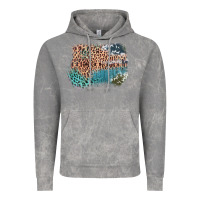 Cloud Rock Leopard Wood Cowhide Pattern Mixed Western Frame Vintage Hoodie - Bettercallsaul