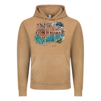 Vintage Camel Leopard Wood Cowhide Pattern Mixed Western Frame Vintage Hoodie - Bettercallsaul