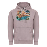 Vintage Zinc Leopard Wood Cowhide Pattern Mixed Western Frame Vintage Hoodie - Bettercallsaul