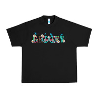 Black groovy with peace  sign flowers Urban Heavy Tee - Artiststas