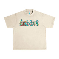 Sandshell groovy with peace  sign flowers Urban Heavy Tee - Artiststas