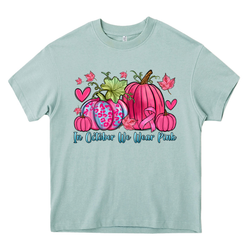 In October We Wear Pink Heavy Core Tee by Zillion Design Studio | Teevron