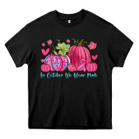 Black in october we wear pink Heavy Core Tee - Zillion Design Studio