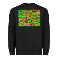 Black horseshoe shamrock leopard wood glitter background Heavyweight Sweatshirt - Artiststas