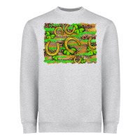 Horseshoe Shamrock Leopard Wood Glitter Background Heavyweight Sweatshirt | Teevron