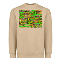 Mushroom horseshoe shamrock leopard wood glitter background Heavyweight Sweatshirt - Artiststas
