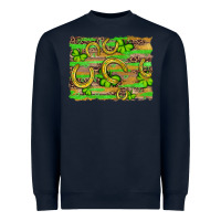 Navy horseshoe shamrock leopard wood glitter background Heavyweight Sweatshirt - Artiststas