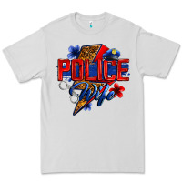 Dove Grey police wife with lightning bolt Premium Tee - Zillion Design Studio