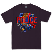 Plum police wife with lightning bolt Premium Tee - Zillion Design Studio