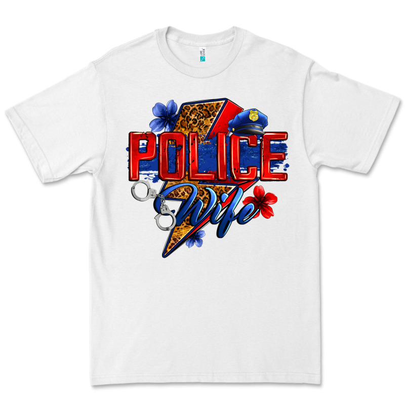 Police Wife With Lightning Bolt Premium Tee by Zillion Design Studio | Teevron