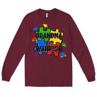 Burgundy grandma of a warrior Long Sleeve Tee - JahusDesignShop