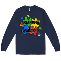Navy grandma of a warrior Long Sleeve Tee - JahusDesignShop