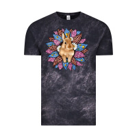 Cloud Black easter leopard bunny sunflower Vintage Tee - Artiststas