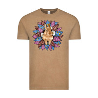 Vintage Coffee easter leopard bunny sunflower Vintage Tee - Artiststas