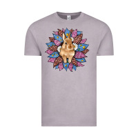 Vintage Zinc easter leopard bunny sunflower Vintage Tee - Artiststas