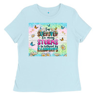 Baby Blue ive survived too many storms Ladies Tee - texasbilliewilder
