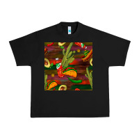 Black mexican food seamless pattern Urban Heavy Tee - BundleAndBundleShop