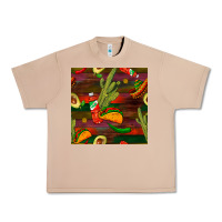 Burro mexican food seamless pattern Urban Heavy Tee - BundleAndBundleShop