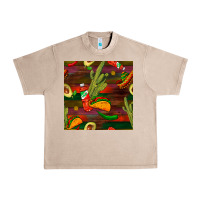 French Oak mexican food seamless pattern Urban Heavy Tee - BundleAndBundleShop