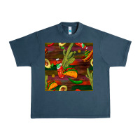 Midnight Navy mexican food seamless pattern Urban Heavy Tee - BundleAndBundleShop