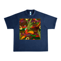 Navy mexican food seamless pattern Urban Heavy Tee - BundleAndBundleShop