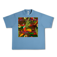Pebble Blue mexican food seamless pattern Urban Heavy Tee - BundleAndBundleShop