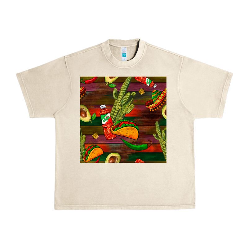 Mexican Food Seamless Pattern Urban Heavy Tee by BundleAndBundleShop | Teevron
