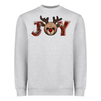 Heather Grey joy reindeer Heavyweight Sweatshirt - AdoDesignShop