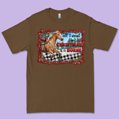 All I Want For Christmas Is A Horse  With Farm Premium Tee Designed By Ranaportraitstore