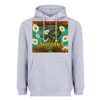 Heather Grey louisiana alligator tumbler Heavyweight Hoodie - BarkalooDesign