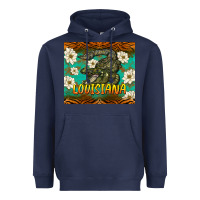 Navy louisiana alligator tumbler Heavyweight Hoodie - BarkalooDesign