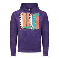 Cloud Purple Western Cowhide Sunflower Jute Glitter Farm Life Brush Stroke Vintage Hoodie - Bettercallsaul