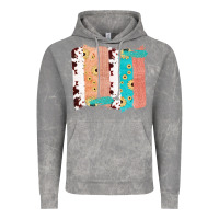 Cloud Rock Western Cowhide Sunflower Jute Glitter Farm Life Brush Stroke Vintage Hoodie - Bettercallsaul