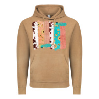 Vintage Camel Western Cowhide Sunflower Jute Glitter Farm Life Brush Stroke Vintage Hoodie - Bettercallsaul
