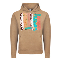 Vintage Coffee Western Cowhide Sunflower Jute Glitter Farm Life Brush Stroke Vintage Hoodie - Bettercallsaul