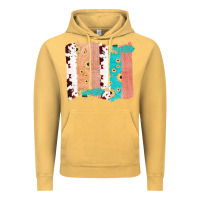 Vintage Mustard Western Cowhide Sunflower Jute Glitter Farm Life Brush Stroke Vintage Hoodie - Bettercallsaul