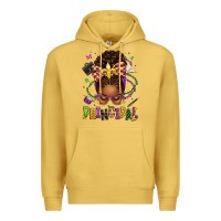 Antique Gold mardi gras principal afro messy bun Premium Hoodie - texasbilliewilder