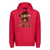Cardinal mardi gras principal afro messy bun Premium Hoodie - texasbilliewilder