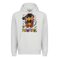 Dove Grey mardi gras principal afro messy bun Premium Hoodie - texasbilliewilder