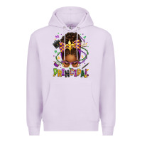 Lilac mardi gras principal afro messy bun Premium Hoodie - texasbilliewilder