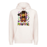 Pale Pink mardi gras principal afro messy bun Premium Hoodie - texasbilliewilder