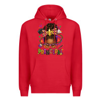Red mardi gras principal afro messy bun Premium Hoodie - texasbilliewilder