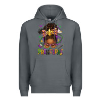 Rock mardi gras principal afro messy bun Premium Hoodie - texasbilliewilder